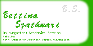 bettina szathmari business card